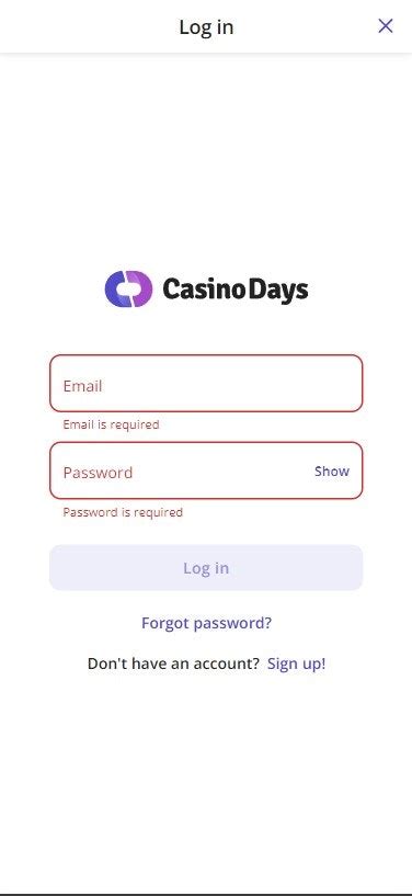 Casino Days Login & Registration .